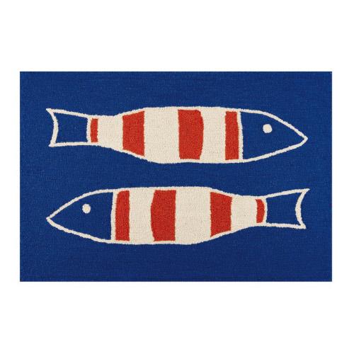 Patriot Picket Fish Hook Wool Rug