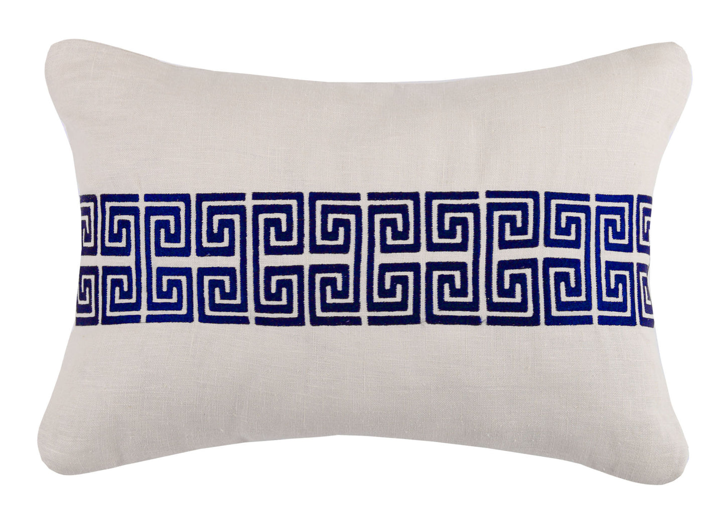 Mykonos Greek Key Pillow - Graphite