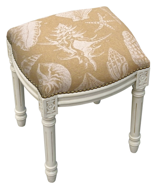 Sea Shells Linen Stool - Assorted Colors