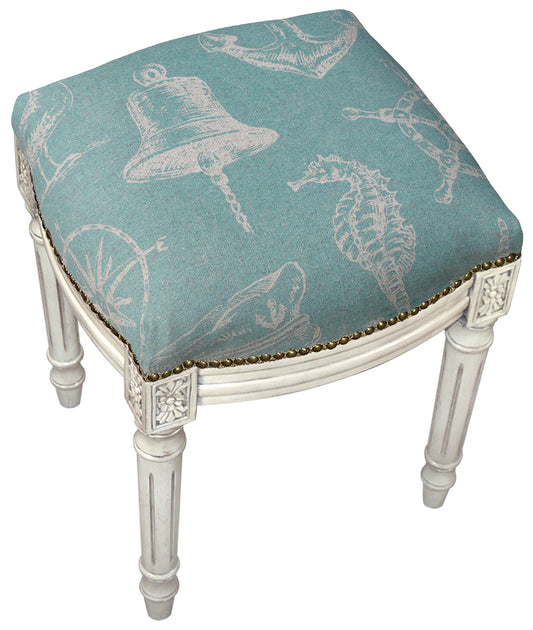 Nautical Linen Stool