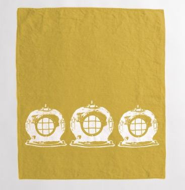 Diving Helmet - Linen Hand Towels