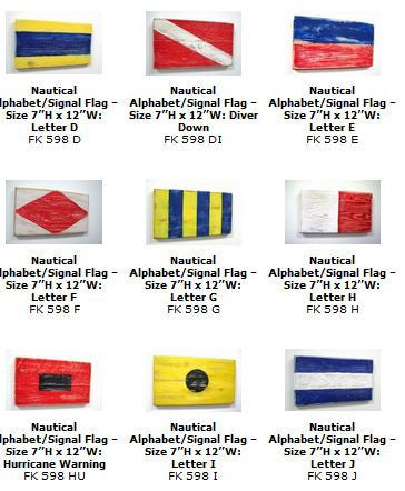 International Nautical Alphabet Signal Flag Signs