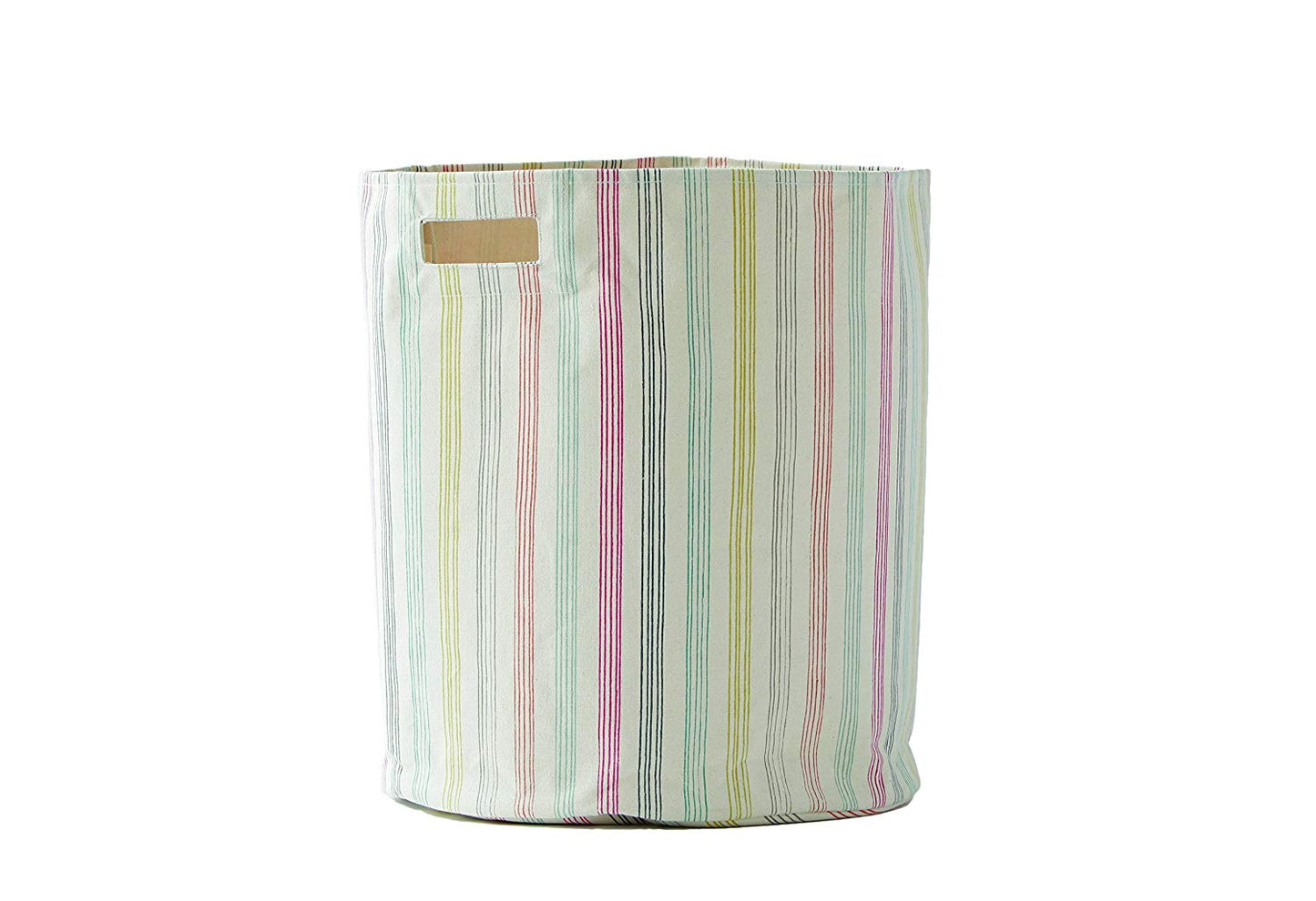 Striped Canvas Hamper - Rainbow Stripe