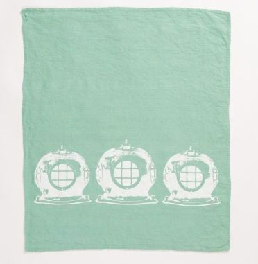 Diving Helmet - Linen Hand Towels