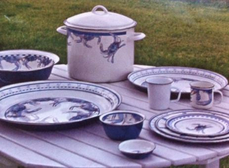 Blue Crab Enamelware