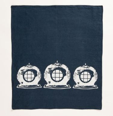 Diving Helmet - Linen Hand Towels