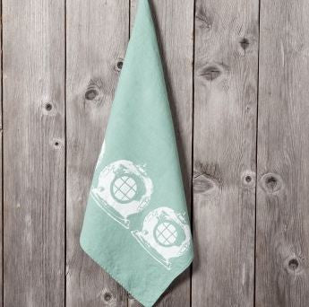 Diving Helmet - Linen Hand Towels